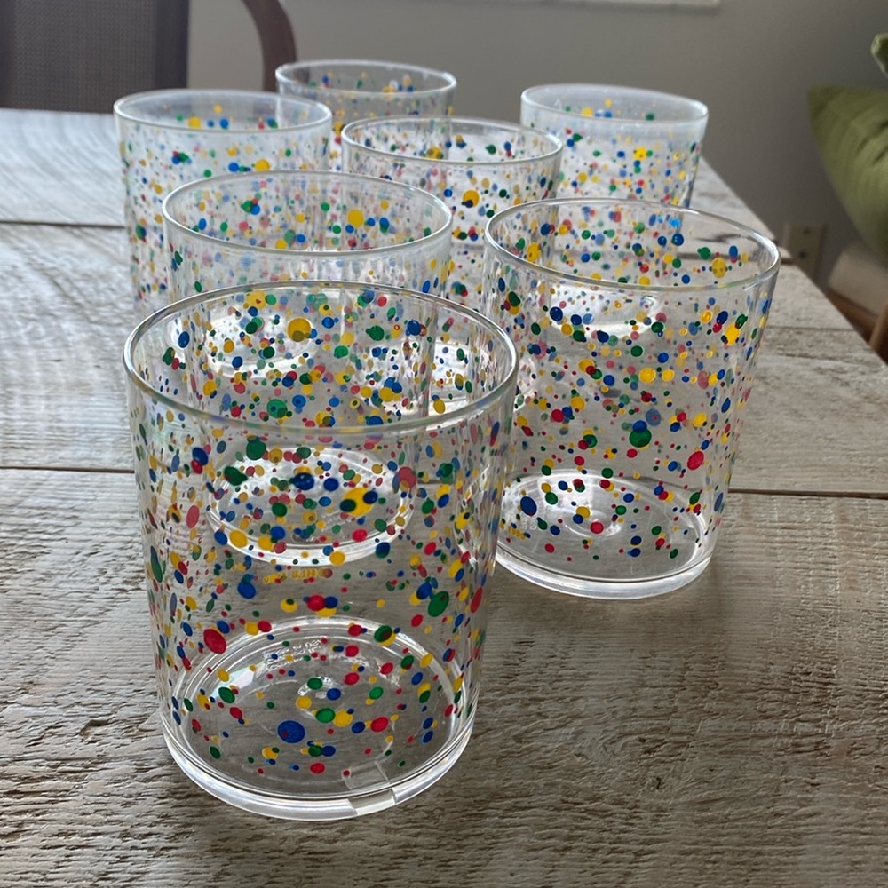 Acrylic Vintage Graniteware Dotted Tumblers